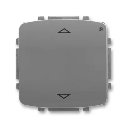 spínač žaluziový s krátkocestným ovladačem, s RF přijímačem, 868 MHz, kouřová šedá, design TANGO